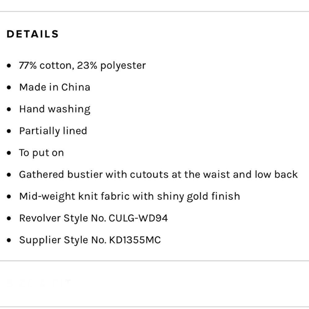 NWT Cult Gaia SERITA DRESS Large Revolve - Picture 15 of 16